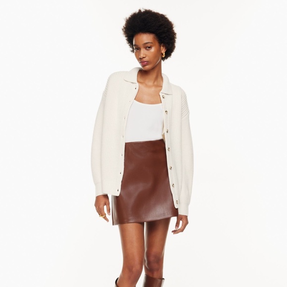 Aritzia Wilfred⎜CLAUDETTE CARDIGAN⎜LIGHT BIRCH - Picture 6 of 16